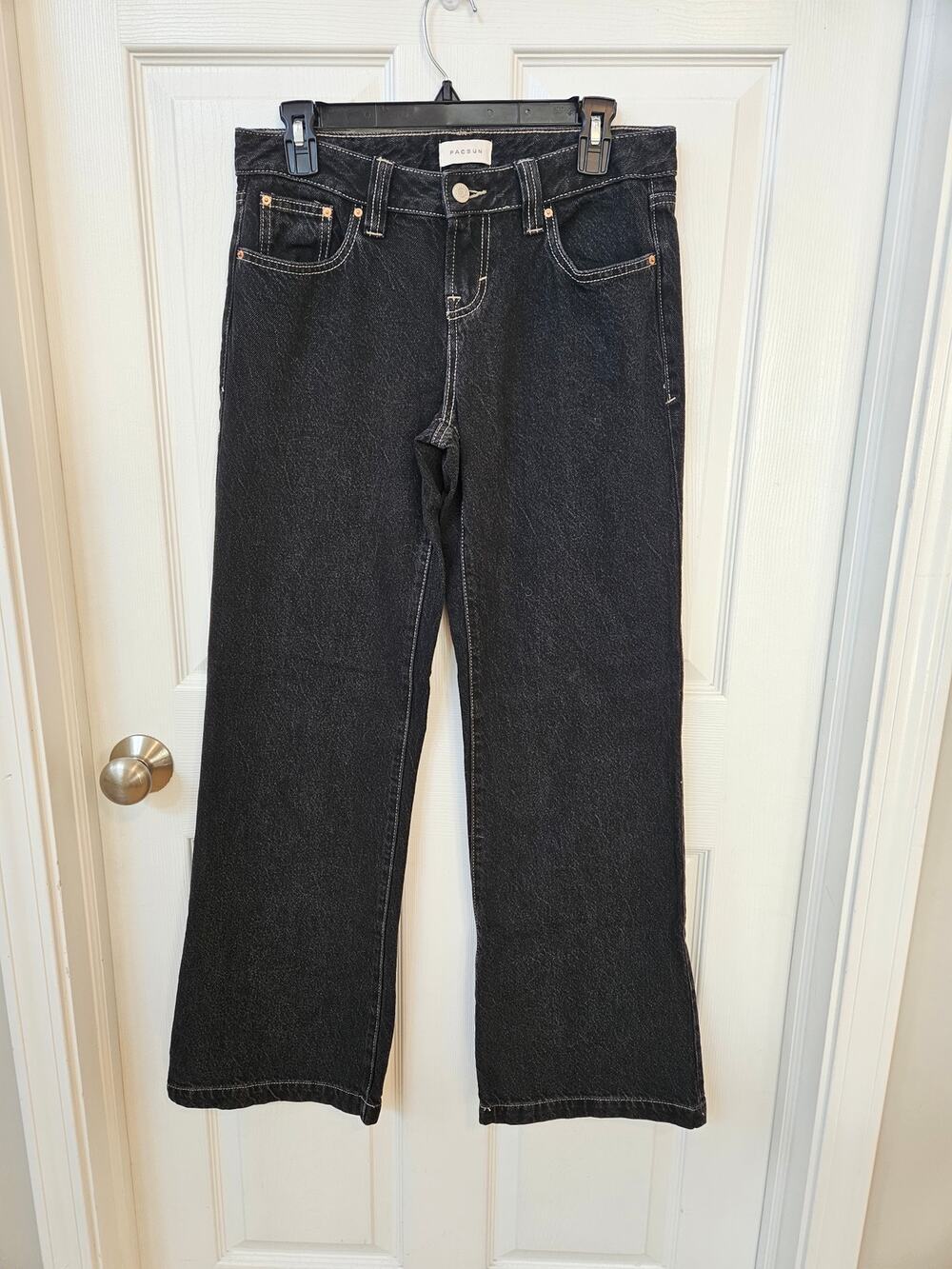 PacSun Black Wash Charlie Baggy Boot Jeans Women's Size 25 (with a 30.5" waist)